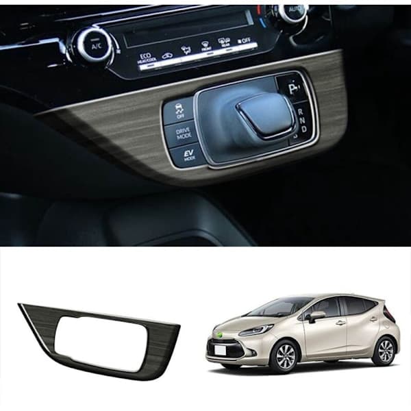 ABS Interiør Bil Gearskifteknop Panel Cover Decal Trim Støbning Auto Styling Dele til Aqua 2021