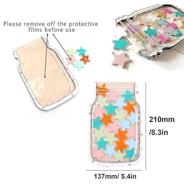 Tähtipalkintopurkki lapsille, kannustinpurkki, personoidut tähtipalkinnot luokan vastuullisuusrutiinin harjoittelupalkintotaulu lapsille -xx colorful Star