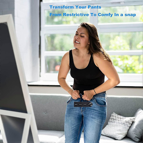 10 st Elastisk Midjeförlängare Justerbar Praktisk Stretch Tyg Bälte Åtsittande Byxor Midjebandsförlängare För Jeans