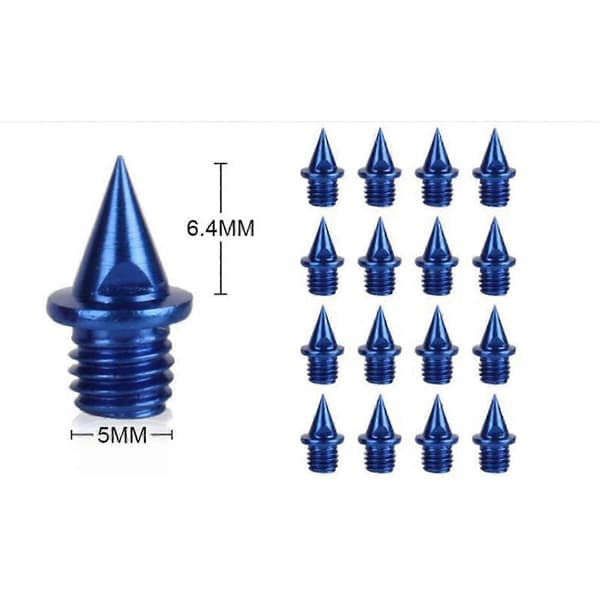50-pakning 5 mm piggsko-pigger Erstatning Lette metallpigger for sprintløping Sport Voksne Blue