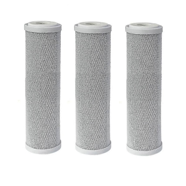 3 st 10\" CTO Aktiverade Kolvattenfilter, Vattenfilterpatroner