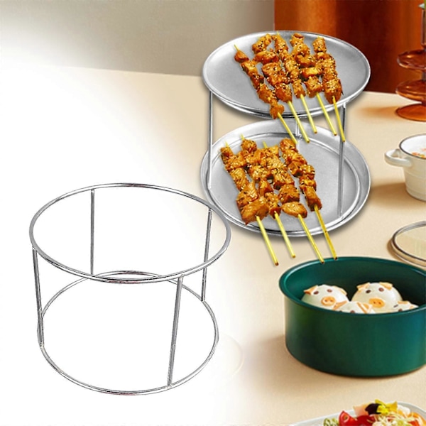 2-vånings Skaldjursbricka Ställ Matserveringsställ, Lättviktig Trådmetall Pizzabrickhållare För Snacks, Skaldjur, Snackbar 23cmx14cm other