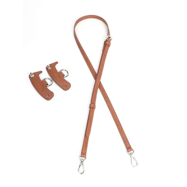 Udskiftelig crossbody taskerem skulderrem PU læder taskerem håndtaskerem justerbar udskiftelig taskerem cognac farve cognac color