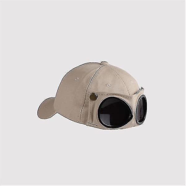 Aviator Hat, personlighedsbriller Baseball Cap Solbriller Cap Baseball Cap beige