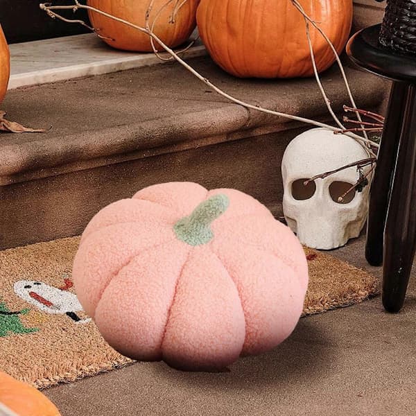 2025 Pumpakudde Halloween Leksak Kudde Stickad Ullstil Pumpa Vardagsrum Soffkudde PK