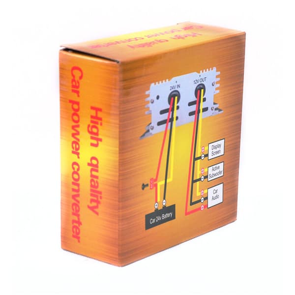 240W DC 24V till 12V Bilströmsomvandlare 20A Nedtrappningsregulator Transformator Strömförsörjning (10.4 x 10 x 4 cm)