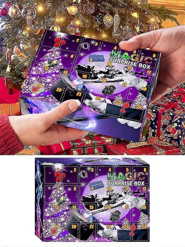 2025 Adventskalender Magic Blind Box Julklapp Magic Props Blind Box Magiska Leksaker Rolig Blind Box