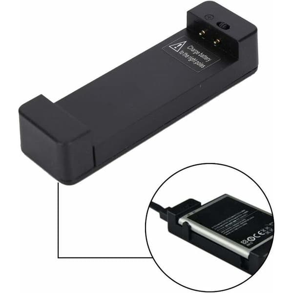 Universell mobiltelefon batterilader Ekstern batteriladestasjon - Leveres med LED-strømindikator