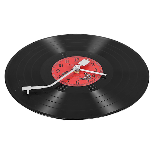 Europeisk Retro Nostalgisk Ultratyst Klocka Vinylskiva Personlig Väggklocka Café Bar Dekorativ Väggklocka