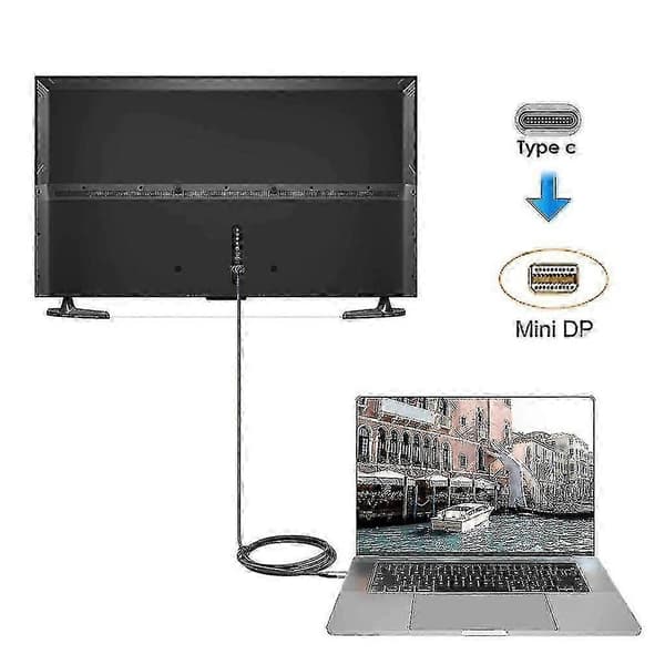 USB C till Mini Displayport-kabel USB Typ C 3 till Mini Dp-sladd 4k Adapterkabel
