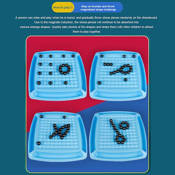 Magnetiskt schackspel, magnetiskt spel Magnetiskt schackspel med stenar