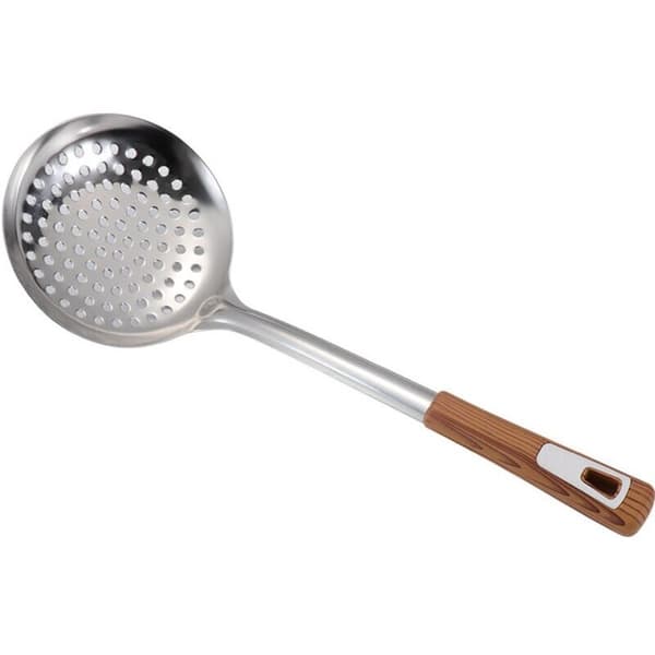 Tykk øse i rustfritt stål med langt håndtak for trygg matlaging og baking, 35,5 cm (14 tommer)