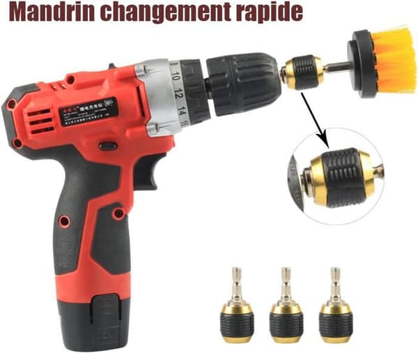 3 stk. Universel 1/4\" sekskantet hurtigskift borepatron-adapter, koblingsholder til hurtig udskiftning