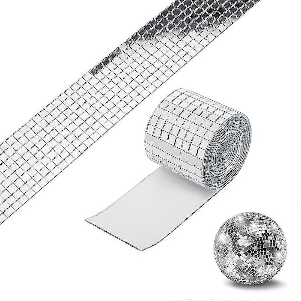 Itseliimautuvat mosaiikkilaatat neliönmuotoiset lasipeilit mosaiikkipeililaatat mosaiikkitarroja DIY-askartelukoristeluun (hopea)