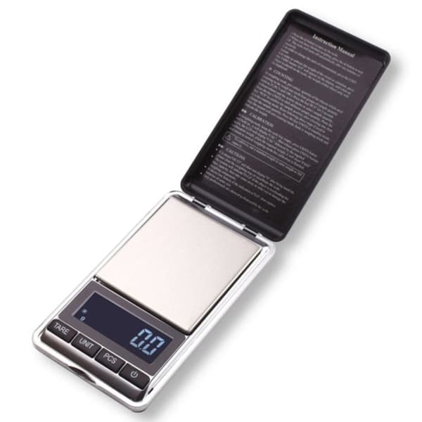 Præcisionskøkkenvægt, 0,01g-200g, Mini Multifunktionel Madvægt med LED-display og Tarafunktion, Vægt