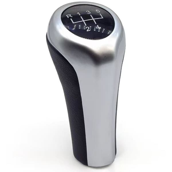 Gearknop kompatibel med BMW 1 3 5 6-serie E30 E32 E34 E36 E38 E39 E46 E53 E60 E61 E63 E81 E82 E83 E84 E87 E90 E91 E92 X1 X3 X5 - Hvid