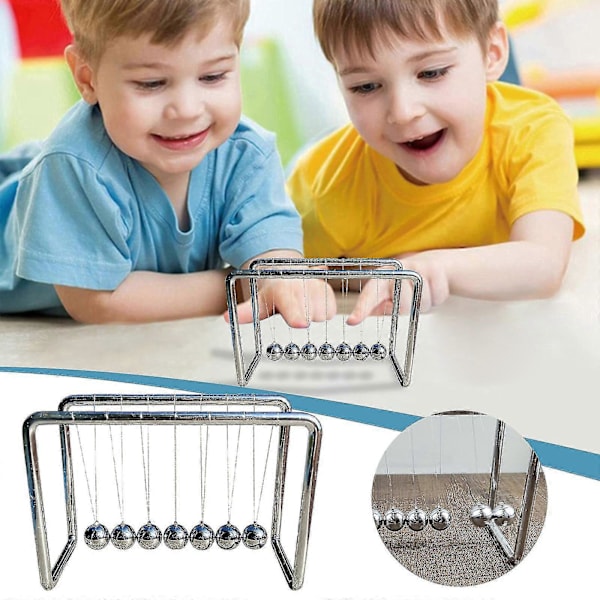 Newtons Vugge Bumper Ball Kule Fysikk Dekompresjon Dekorasjon 7 Perler Full Metallramme Newtons Kule