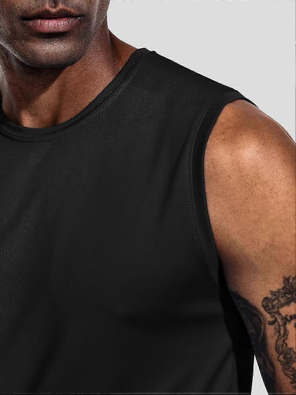 3-pack Tanktopp för män, Gym, Ärmlös, Löpning, Snabbtorkande, Ventilerande, Herrvästar Multipack