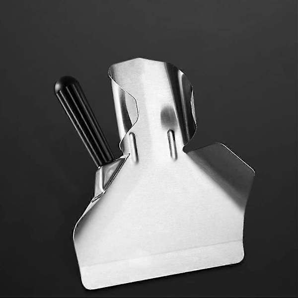 Pommes frites-packningsmaskin i rostfritt stål med handtag, kommersiell mat pommes frites-packningsmaskin spatel (silver) (1 st)