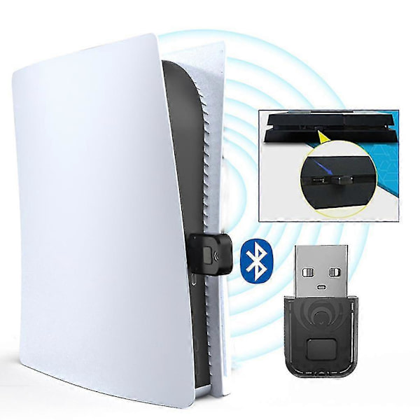 Sender for PS5 Bluetooth-kompatible headsetmottakere Hodetelefonddongle