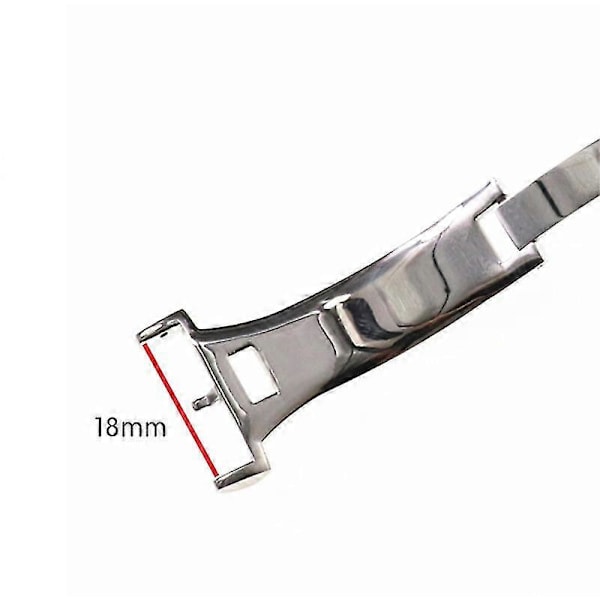 18mm Klockarmband Viklås för IWC Klocktillbehör Armband Lås Spänne Silver