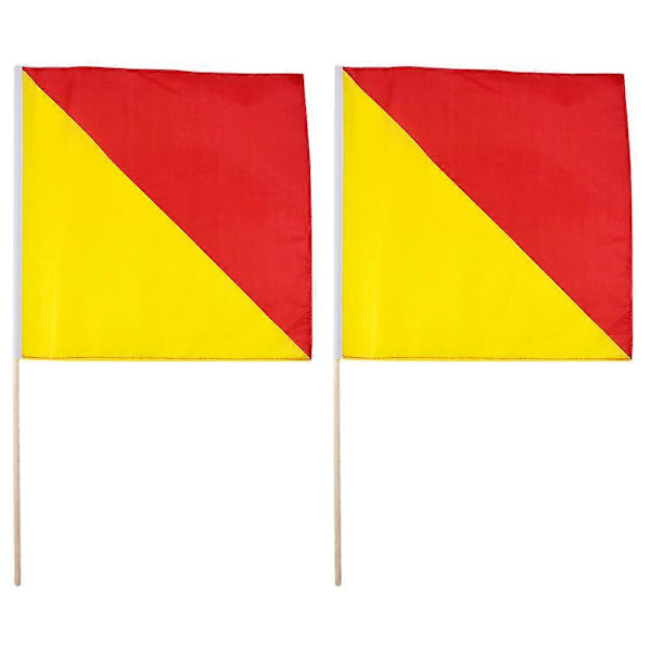 2 st Vinkande Match Signalflagga Handhållen Signalflagga Liten Vinkande Flagga Kommenderande Handhållen Flagga