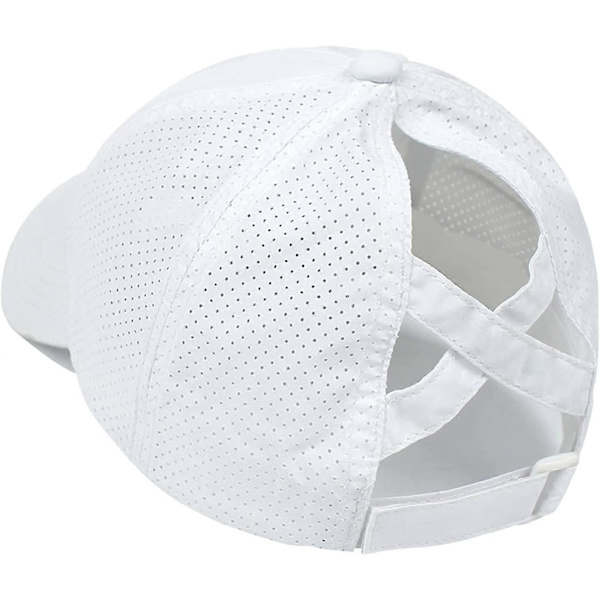 Baseballkasket med hestehalehul White