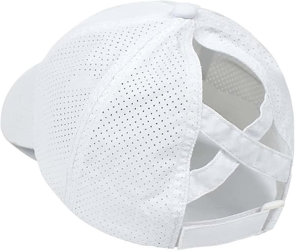Basebollkeps med hästsvanshål White