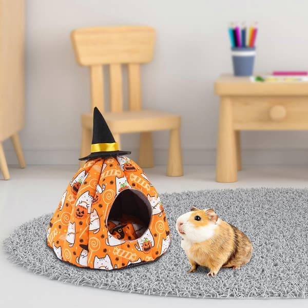 2025 Halloween Græskarrede, Redehus, Kæledyrstilbehør, Blød Sengeseng, Telt L