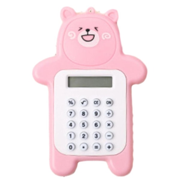 Mode Dyreformet Lommeregner 8 Display Bits Bærbar Tæller til Skole Pink
