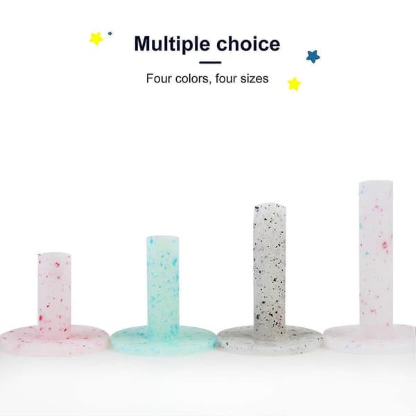Gummigolftees Slitstark Unik Textur Kompakt Storlek Premium Inomhus Utomhus Träning Golftee White