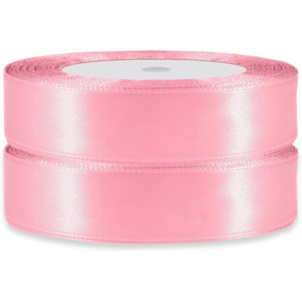 Bånd, dobbeltsidig polyester 20mm*2m pink