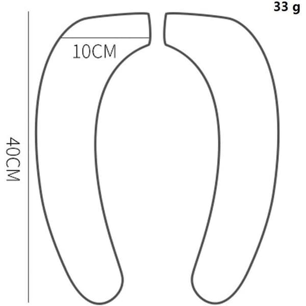 Toalettsitsöverdrag - Set om 3 - Mjuk plysch - Spårfri adsorption - Universell oval - V