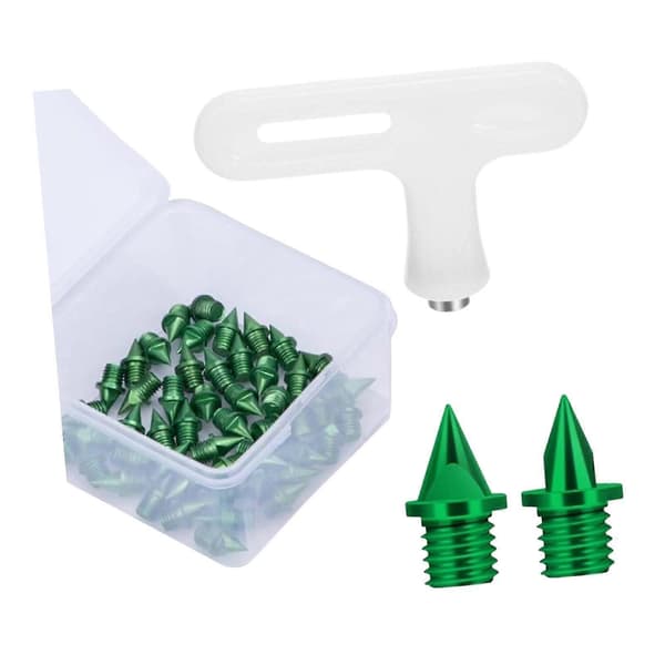 50-pakning 5 mm piggsko-pigger Erstatning Lette metallpigger for sprintløping Sport Voksne Green