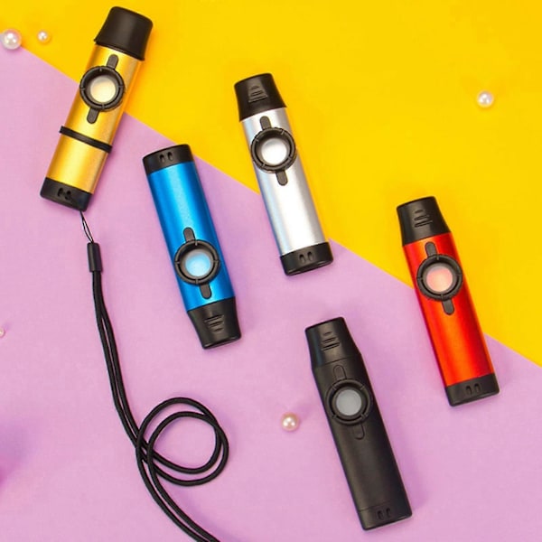 Professionel Kazoo Aluminium Legering Kazoo Træblæserinstrument Musikinstrument GuanGuan Gold