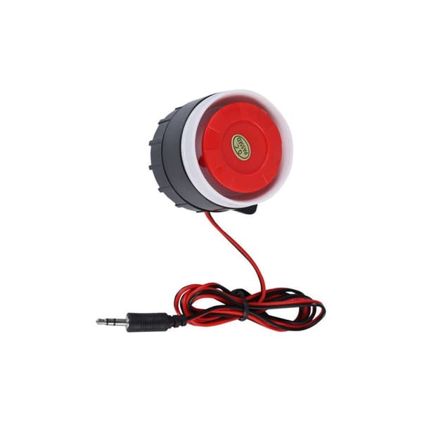 DC 12V Mini Kablet Sirene 120 dB Lydalarmsystem til Hjemmesikkerhed, Rød