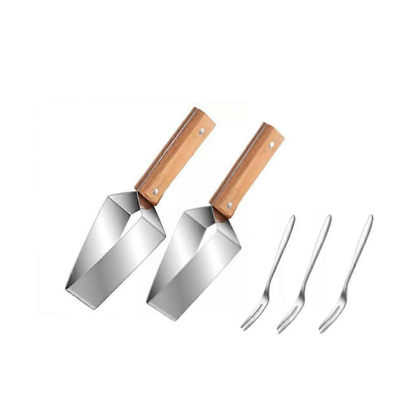 Monitoiminen hedelmäleikkuri - vesimelonileikkuri, ruostumattomasta teräksestä valmistettu vesimelonileikkuri 2 Knife with 4 fork