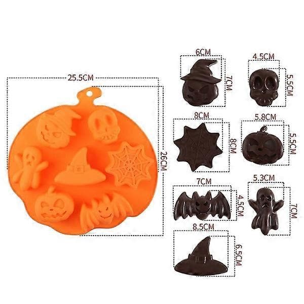 Uhæggelig Halloween-formet isterningbakke/forme - sjove skræmmende designs