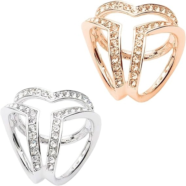 2 st Scarfring, Tre-Rings Inlagda Silkeshalsduksklämmor Scarfring Halsduksspänne Halsduksomslag Hållare Klämma Silkeshalsdukslås