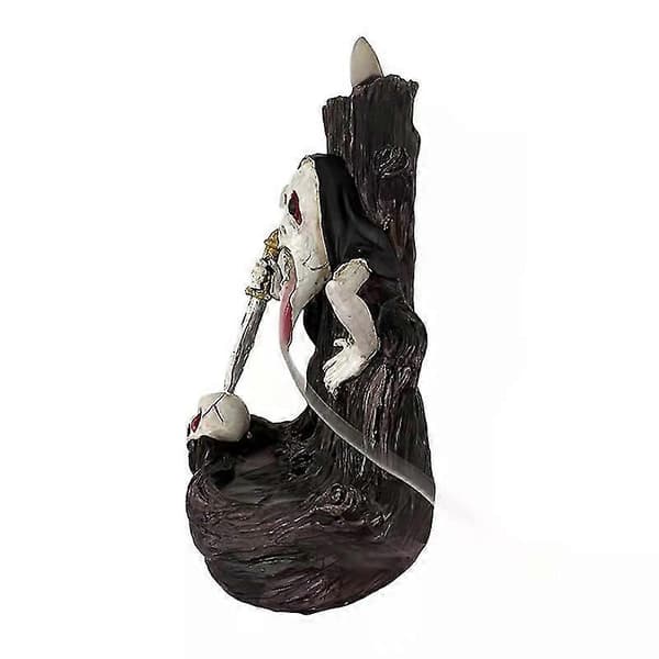2025 Halloween Kraniehoved Backflow Røgelsesbrænder Resin Backflow Aroma Brænder Håndværk Aromaterapi Dekorative Ornamenter