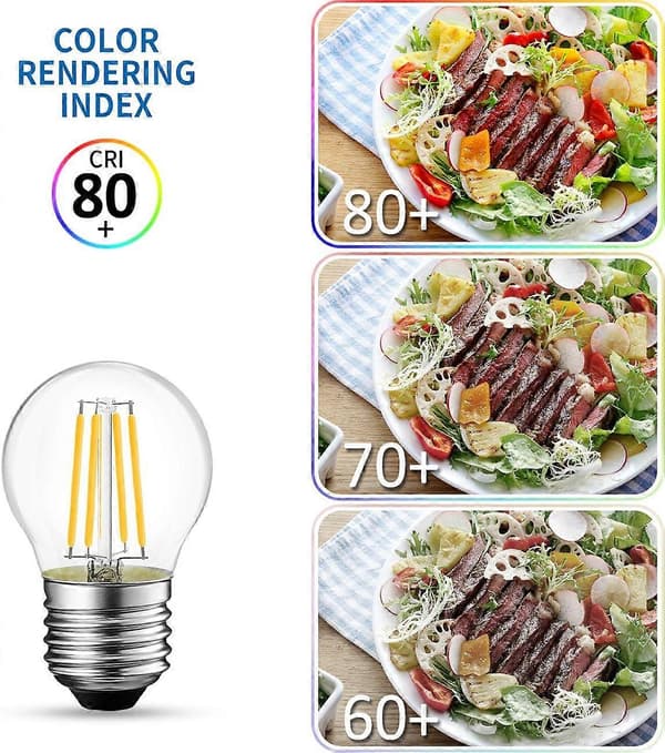 4W E27 G45 LED-lampa motsvarande 40W vintage halogenlampa