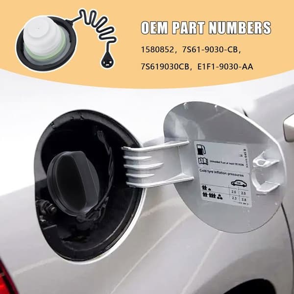 Brændstoftankdæksel - 1 stk. - Robust ABS-plast - Benzin/Diesel-forsegling - Til
