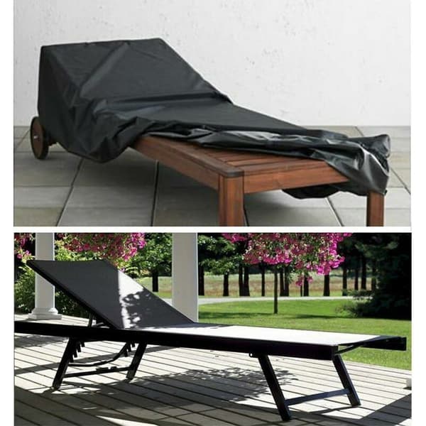 Solstolsskydd, vattentätt skyddsöverdrag för trädgårdsdäckstol 208 x 76 x 41/79 cm