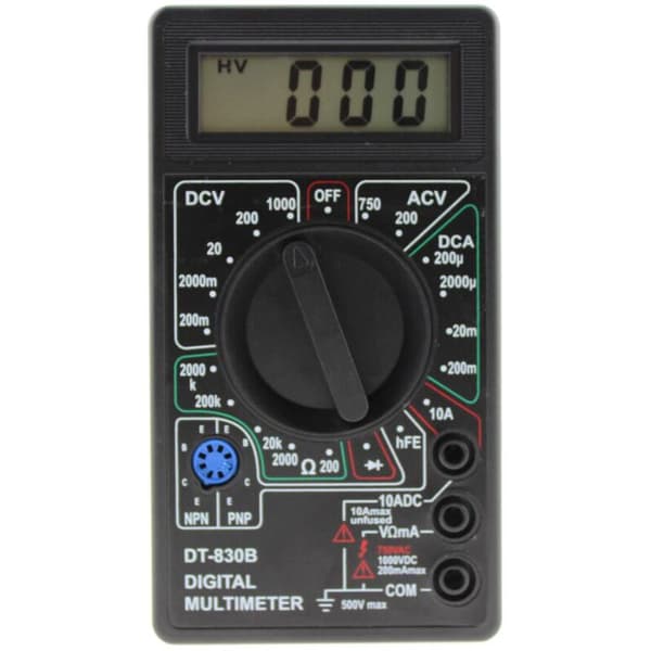 DT832 Profesjonelt Digitalt Multimeter - Stor LCD-skjerm