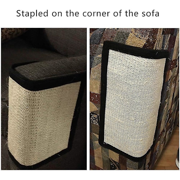 Kradsemåtte til katte, sofapude, beskyttelse, naturlig sisal, kradsemåtte til katte, kradsebeskyttelse til sofa, kradsepude til slibning af kløer, beskyttelse af møbler A