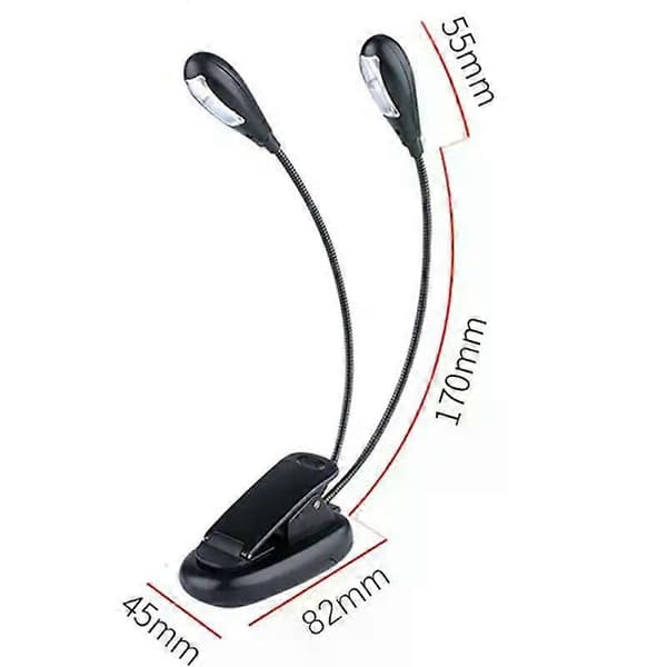 Bordlampe 360° Fleksibel Plastik Lampearm Klaver Noder Stand Boglampe Energibesparende AAA Batteri Natlampe Boglamper