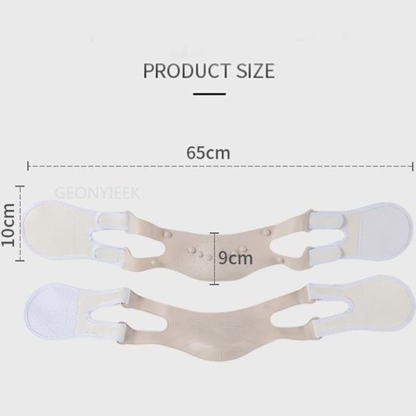 Hake- og Kindben Silikon Slimming Bandage V-Line Ansigtsformeringsværktøj 1 stk grå 1 pc grey
