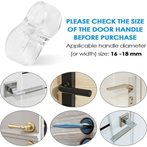 Dörrstoppar - 10 stycken - Transparent PVC - Ingen borrning krävs - Vägg- och möbelskydd - Diameter 16-18 mm