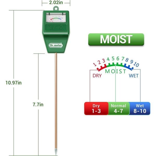 27 cm fugtighedsmåler til planter, jordfugtighedsmåler, fugtsensor til have, landbrug og planter