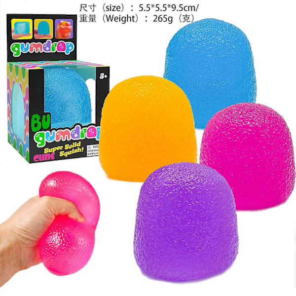 Tekstureret sensorisk legetøj med super solid SquishDecompression legetøj, maltose pinchNeeDoh Gumdrop yellow l